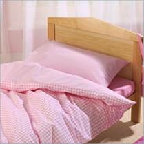 Image for Cotbed Duvet Cover and Pillowcase Pink Gingham.