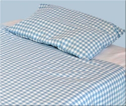 Image for Cotbed Duvet Cover and Pillowcase Blue Gingham.