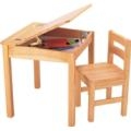 Image for Child's wooden desk and chair.