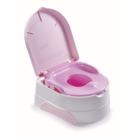 Image for All in One Potty and Step Stool Pink.