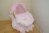 Dolls Moses Basket Pink image.