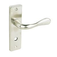 Image for Urfic WC Door Handle Victoria Satin Nickel.