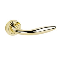 Image for Door Handle Soft Polished Brass.