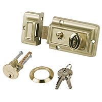 Image for Traditional Night Latch Brass 60mm Backset.