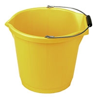 Image for Builders Bucket Yellow 3 Gallon Pack of 3.