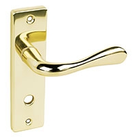 Image for Urfic WC Door Handle Victoria Polished Brass.