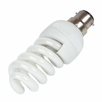 Image for Sylvania Mini Lynx Spiral ES BC 15W Compact Fluorescent Lamp Pack of 3.