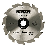 Image for DeWalt 150x20mm 12T TCT Circular Saw Blade.