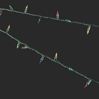 Image for 200 x Multicolour Christmas Lights String with Green Cable.