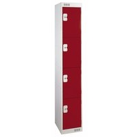 Image for Security Locker 4 Door Red.