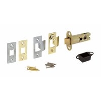 Image for Double Sprung Mortice Latch Brass &amp; Chrome 76mm.