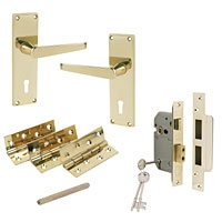 Image for Door Pack Victorian External Polished Brass.