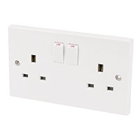 Image for Marbo 13A 2 Gang Double Pole Switched Socket Pack of 30.