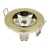 Image for Fixed Cast Downlight IP44 Polished Brass.