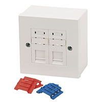 Image for Philex RJ45 CAT5E Module Outlet Kit Double.