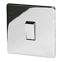 Image for Crabtree 10AX Intermediate Sw Pol Chrome Flt Plate.