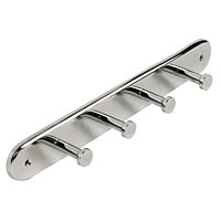 Image for Coat Hook Rail Polished Chrome Effect 290 x 40mm.