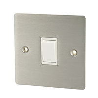Image for Volex 10AX Intermediate Sw Brushed Stainless Flat Plate.