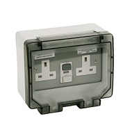 Image for 13A 2G RCD Skt IP55.