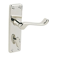 Image for Urfic WC Door Handle Victorian Polished Nickel.