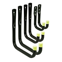 Image for Storage Hook Assortment Black Pack of 6.