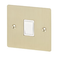 Image for Volex 10AX Intermediate Sw White Ins B/Br Flt Plt.