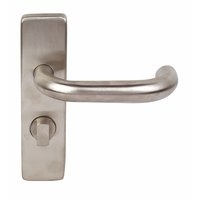 Image for Safety Lever WC Door Handle Satin Stainless Steel.