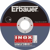 Image for Erbauer Thin Metal Cutting Discs 115 x 1 x 22.2mm Pack of 10.