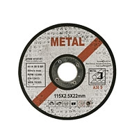 Image for Flat Metal Cutting Disc 115 x 2.5 x 22mm Pack of 25.