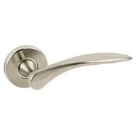 Image for Urfic Door Handle Fantail Satin Nickel.