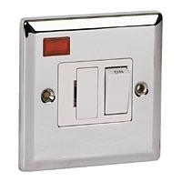 Image for Volex 13A Sw FCU &amp; Neon Wht Ins PC Angled.