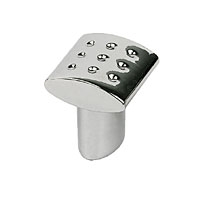 Image for Dimple Knob Square Chrome Pack of 5.