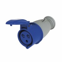 Image for 200-250V MK Commando Interlocked Straight Socket 2P+E (IP44).