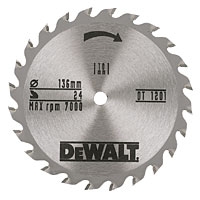 Image for DeWalt 136x10mm 24T TCT Circular Saw Blade.