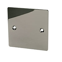 Image for Volex 1G Blank Plate Black Nickel Flat Plate.
