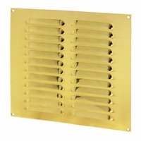 Image for MapVent Square Brass 229mm Louvre Vent.