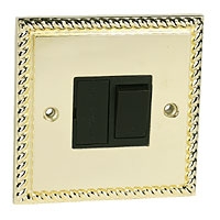 Image for 13A FCU Georgian Brass.
