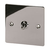 Image for Volex 1G 2W Toggle Sw Black Nickel Flat Plate.