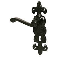 Image for Antique Lever Lock Door Handle Black.