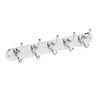 Image for Hat &amp; Coat Rack Polished Chrome 440 x 60mm.
