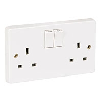 Image for Crabtree 13A 2 Gang Single Pole Switched Socket Pack of 50.