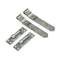 Image for Gate Hinge Pr Cranked Spelter Galvanised 40x380x150mm.