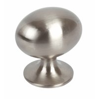Image for Elipse Door Knob Brushed Nickel 30mm x 22mm Pack of 5.