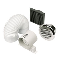Image for Manrose In-Line Chrome 20w Shower Fan Kit.