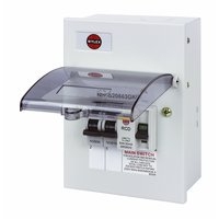 Image for Wylex 2-Way Metal RCD Garage Consumer Unit.