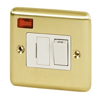 Image for Volex 13A Sw FCU + Neon Wht Ins BB Round Edge.