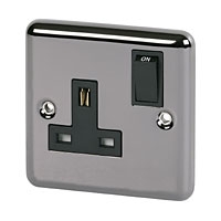 Image for Volex 13A 1G DP Sw Skt Blk Ins BN Round Edge.