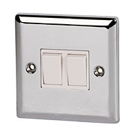 Image for Volex 10A 2G 2W Sw Wht Ins PC Angled.