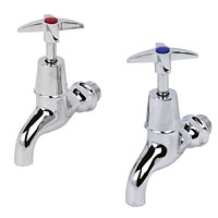 Image for Contract Cross Head Range Bib Taps Pair.