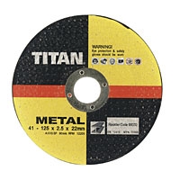 Image for Titan Metal Cutting Disc 125 x 2.5 x 22mm Pack of 5.